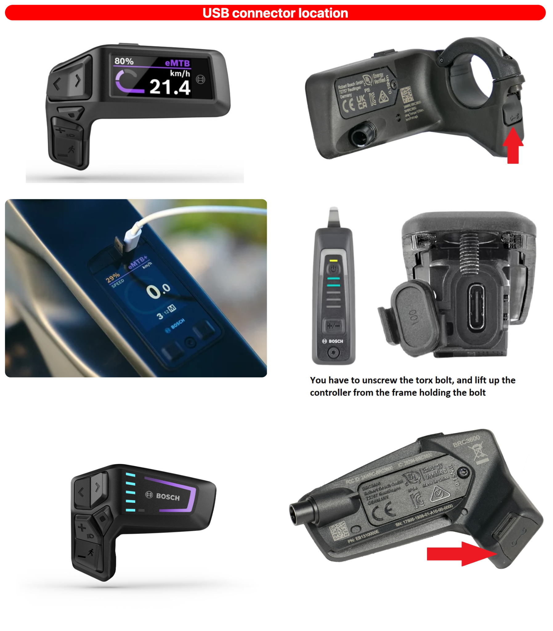 USB-C port location on Bosch Smart System controllers